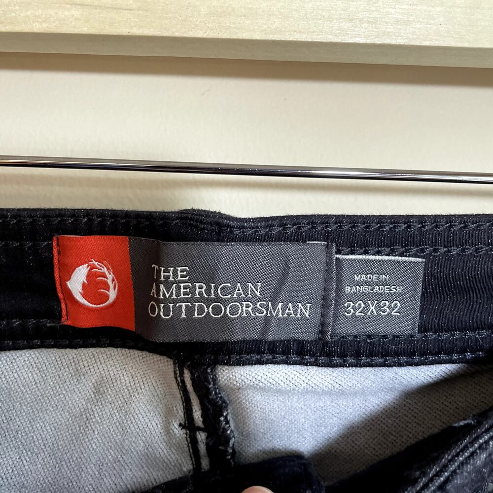 The American Outdoorsman black trousers men's size 32 X 32 cotton blend pants - Picture 3 of 6